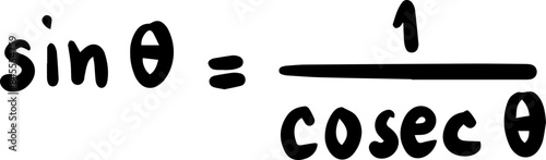 trigonometry formulas hand drawn illustration