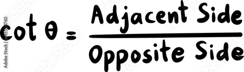 trigonometry formulas hand drawn illustration