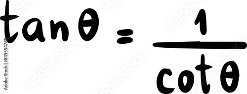 trigonometry formulas hand drawn illustration
