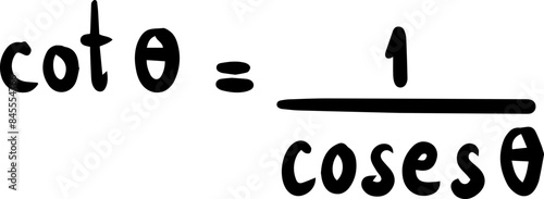 trigonometry formulas hand drawn illustration