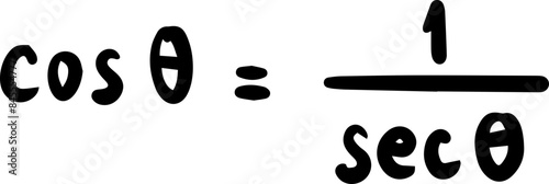 trigonometry formulas hand drawn illustration