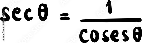 trigonometry formulas hand drawn illustration