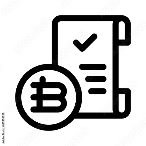 bitcoins accepted line icon