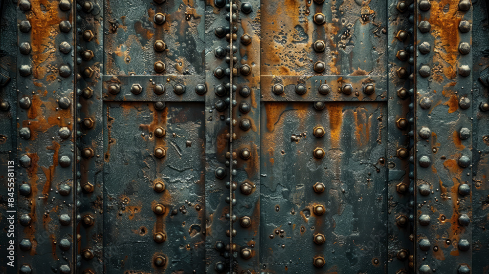 Ancient metal door with rust Ancient metal door with rust