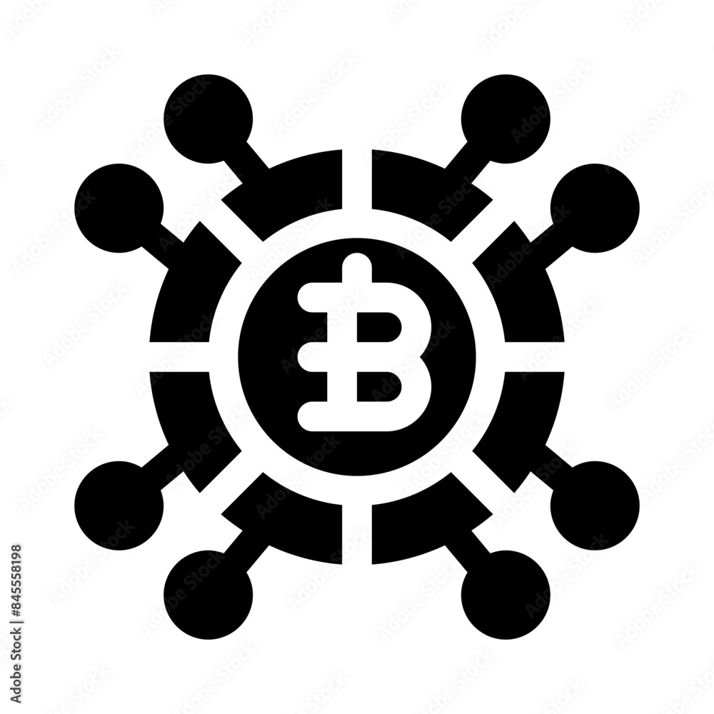 blockchain glyph icon blockchain glyph icon