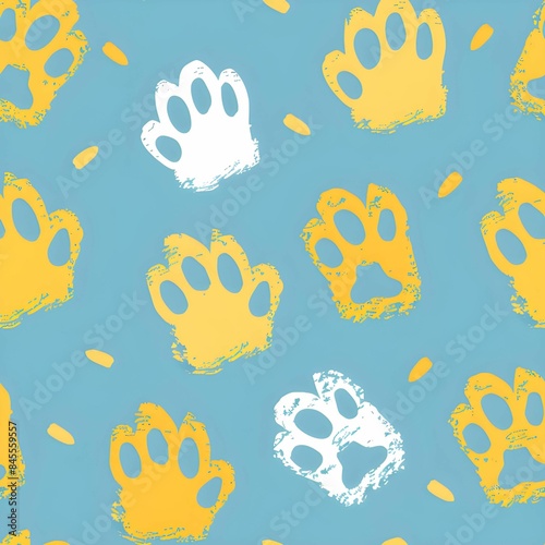 seamless pattern with footprints