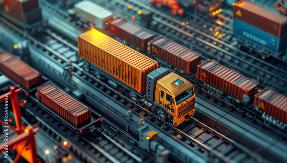 Cross border Transportation, Visuals of trucks, trains, and cargo ships crossing borders, symbolizing the movement of goods between countries Cross border Transportation, Visuals of trucks, trains, and cargo ships crossing borders, symbolizing the movement of goods between countries