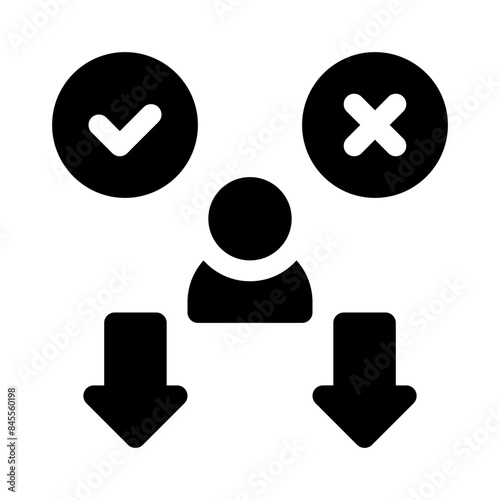 decision making glyph icon