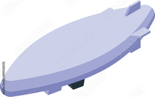 Illustration of a large zeppelin dirigible flying in the sky, showcasing a unique mode of transportation