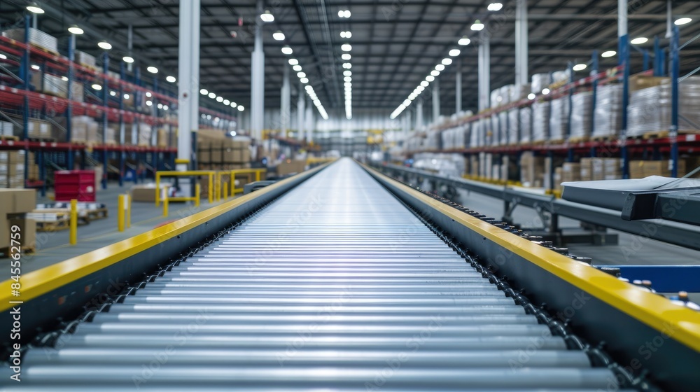 Desolate Conveyor Line in Warehouse Desolate Conveyor Line in Warehouse