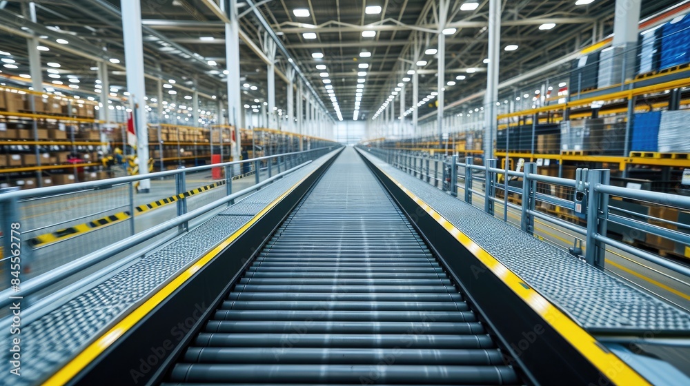 Silent Conveyor Track in Storage Facility Silent Conveyor Track in Storage Facility