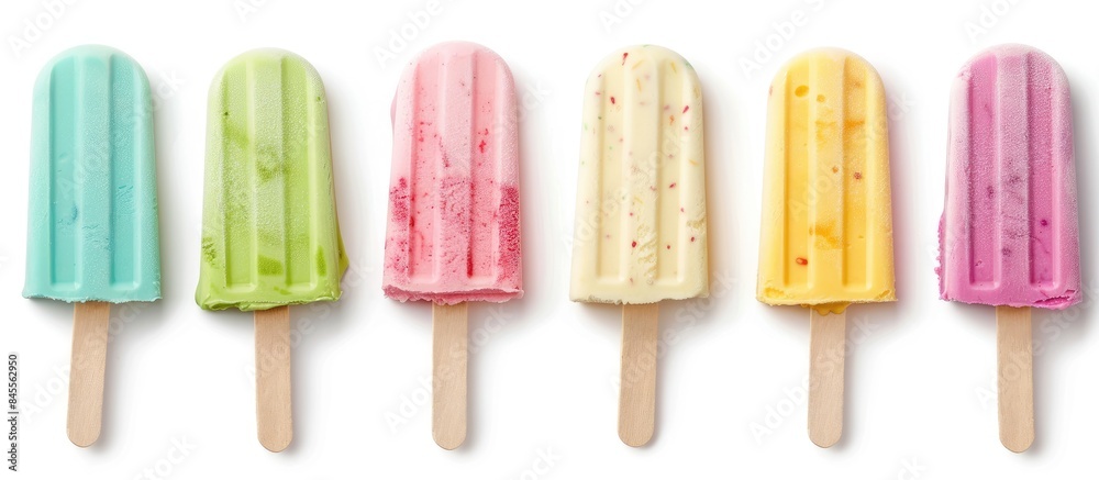 Ice cream sticks on a white background with clipping path. Ice cream sticks on a white background with clipping path.