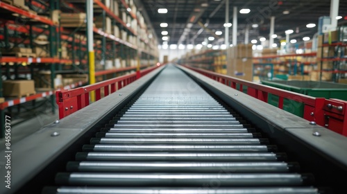 Idle Machinery: Warehouse Conveyor Empty