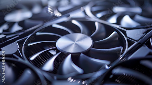 Close-up of computer cooling fans. © SashaMagic