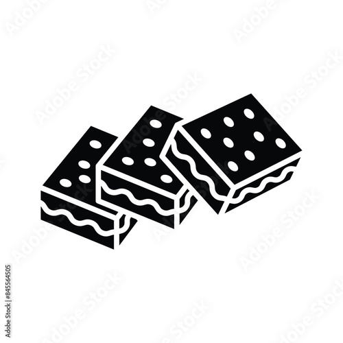 brownies icon vector design template simple and clean