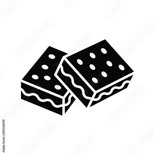 brownies icon vector design template simple and clean
