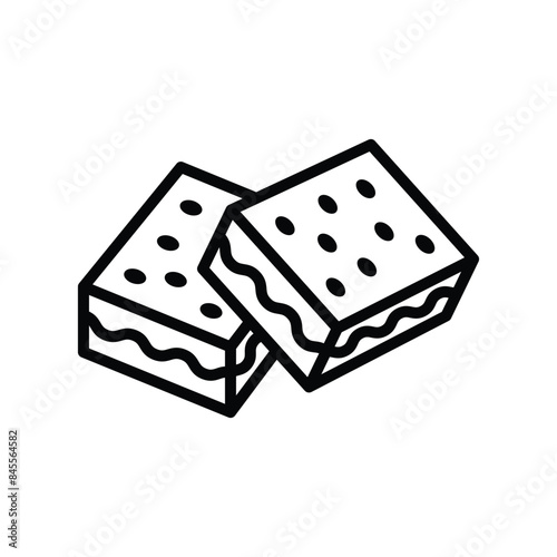 brownies icon vector design template simple and clean