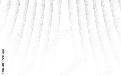 Curved smooth lines with shaded dots, grainy texture minimalist white abstract background