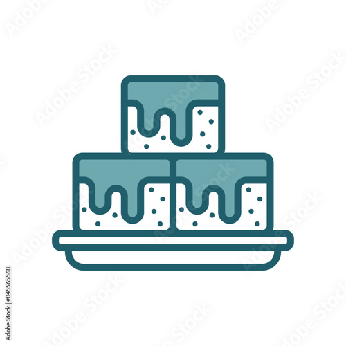 brownies icon vector design template simple and clean