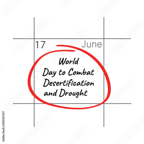 World Day to Combat Desertification and Drought Logo Vector Template
