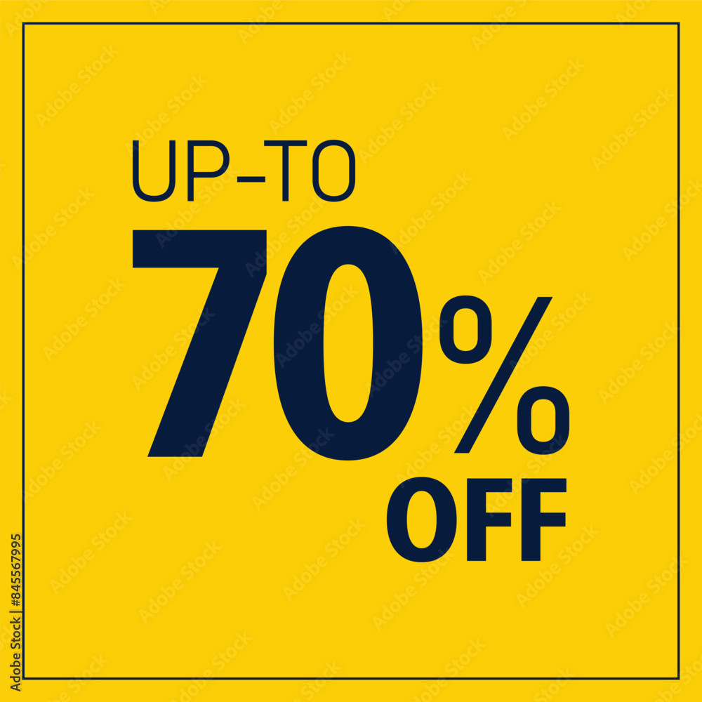 Up to 70% off. Vector design of yellow and blue color. Sale design. Eps file. Up to 70% off. Vector design of yellow and blue color. Sale design. Eps file.