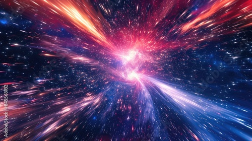 Astral Eruption: Sparks Illuminate Cosmic Tapestry