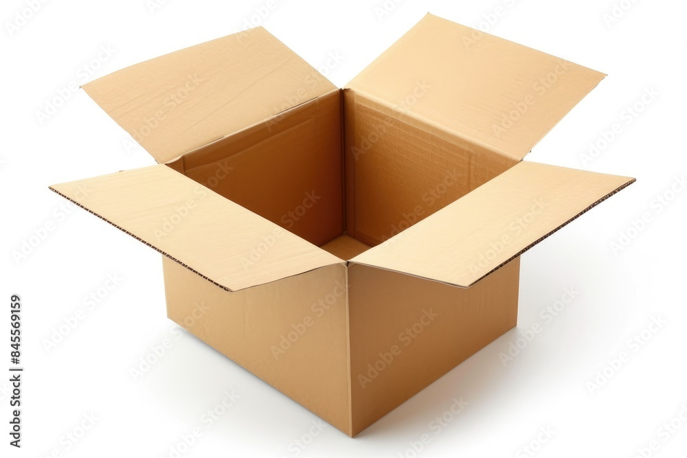 Minimalist Craft Box on Clean White Background Minimalist Craft Box on Clean White Background