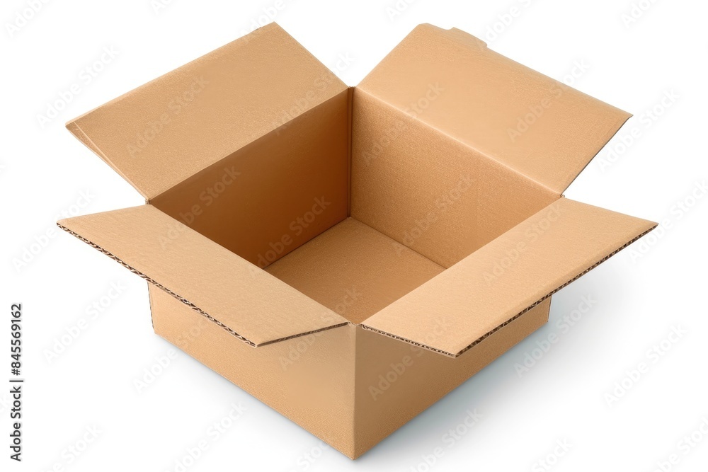Open Packaging Box in 3D Perspective Open Packaging Box in 3D Perspective