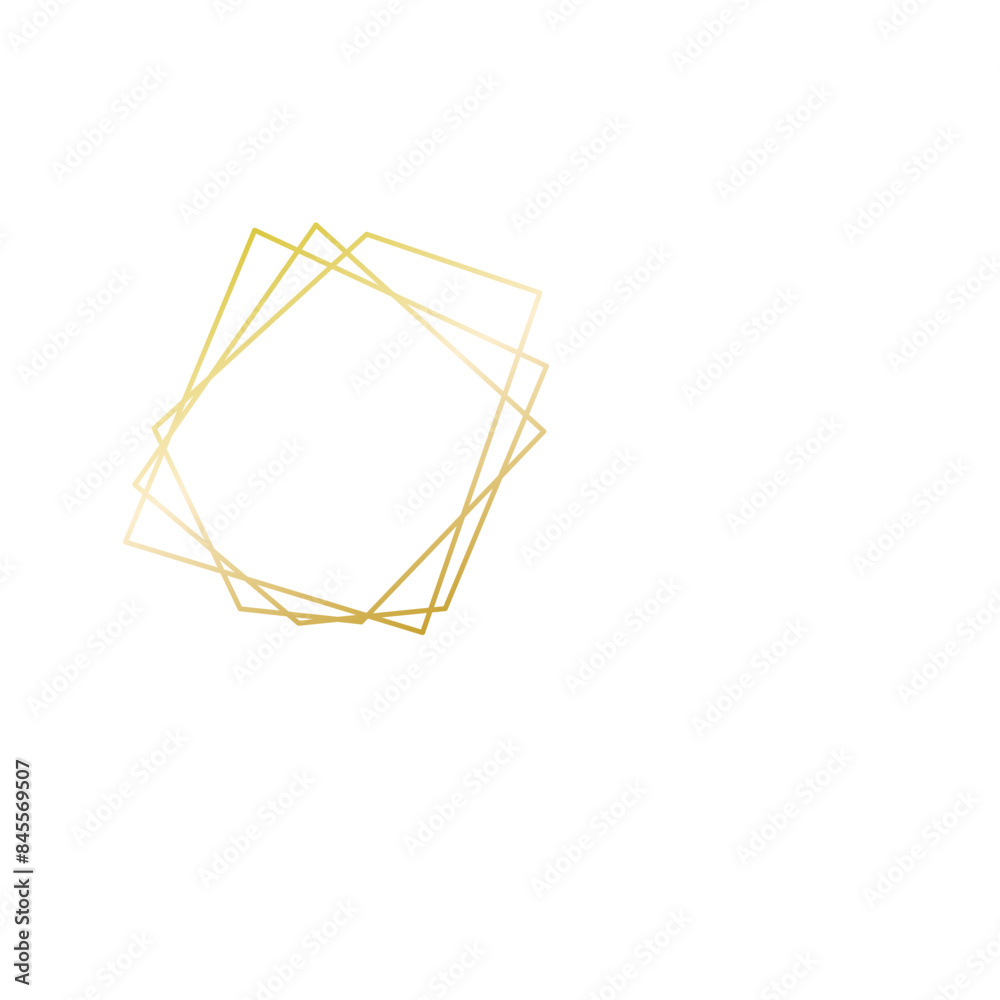 Gold polygonal frames Gold polygonal frames