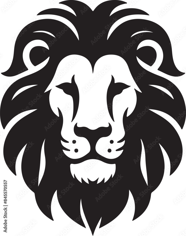 a beautiful lion head vector art illustration a beautiful lion head vector art illustration