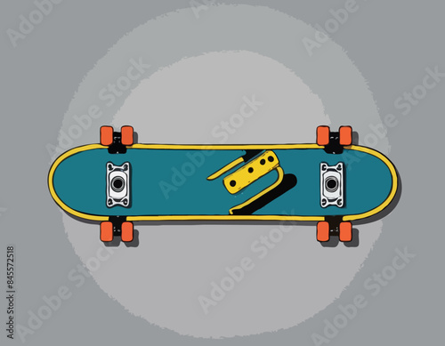 Icône de skateboard. Symbole de planche à roulettes. Concept de sport extrême. Illustration vectorielle