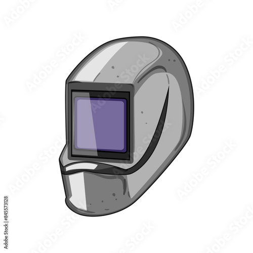 worker helmet welding cartoon. work metal, machine equipment, line steel worker helmet welding sign. isolated symbol vector illustration