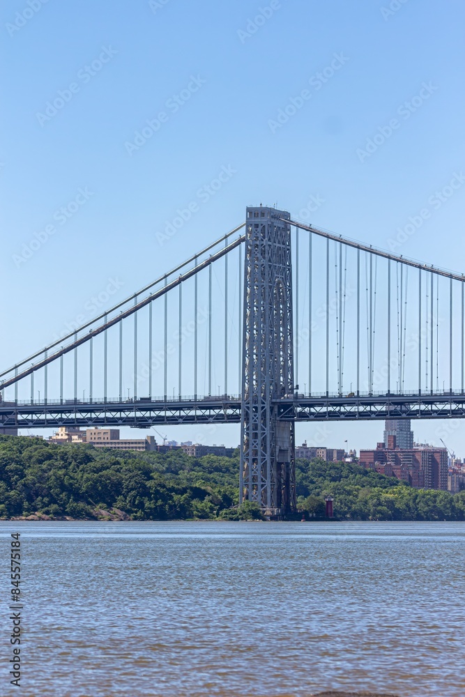 Naklejka premium bridge over the river
