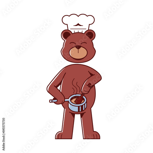 Bear Cooking a Meal