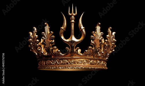 A majestic royal gold crown adorned with a heart motif, symbolizing love and elegance