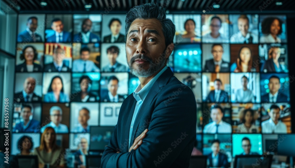 Global Business Collaboration Explanation, can feature images of diverse business professionals from different countries collaborating via video conference Global Business Collaboration Explanation, can feature images of diverse business professionals from different countries collaborating via video conference