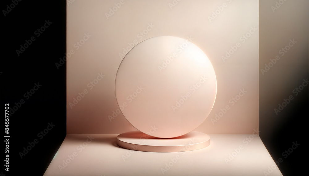 Design Geometrico con Piattaforma Circolare e Sfondo Sfumato Design Geometrico con Piattaforma Circolare e Sfondo Sfumato