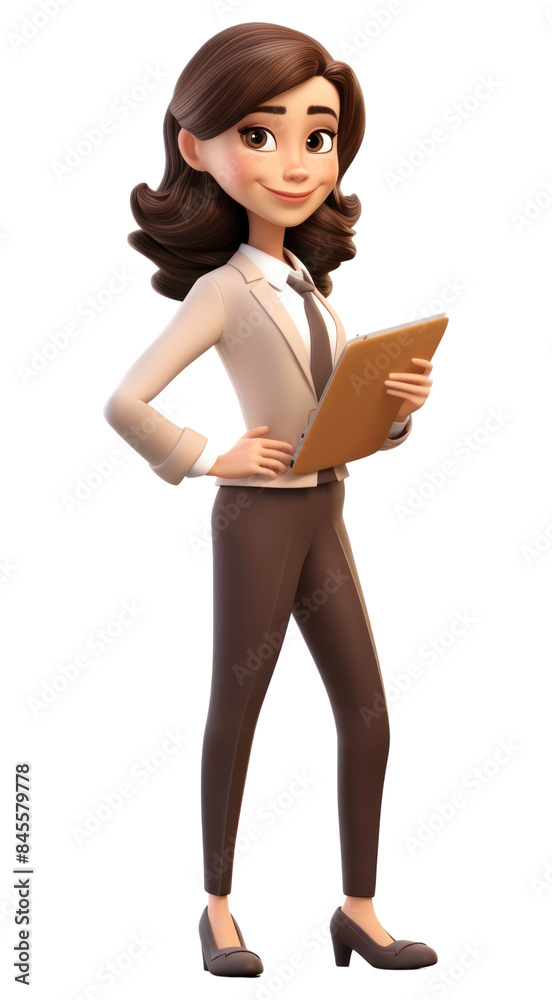 PNG Business woman figurine smiling cartoon. PNG Business woman figurine smiling cartoon.