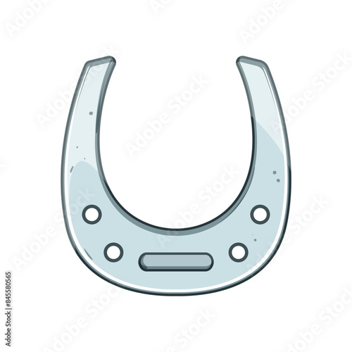 horse horseshoe cartoon. lucky shoe, logo silhouette, luck gold horse horseshoe sign. isolated symbol vector illustration