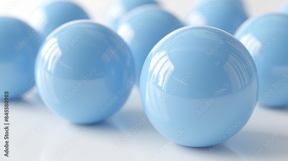Obraz premium blue balls on white HD 8K wallpaper Stock Photographic Image 