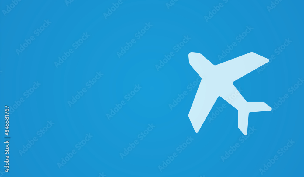 plane in the sky blue background design template plane in the sky blue background design template