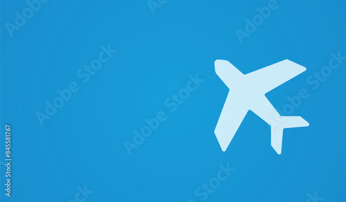 plane in the sky blue background design template
