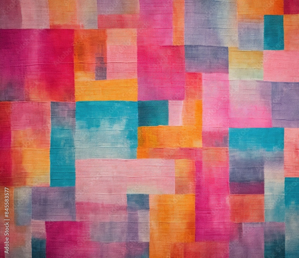 Abstract Dreamscapes: Radiant Pink and Blue Rug Design Abstract Dreamscapes: Radiant Pink and Blue Rug Design