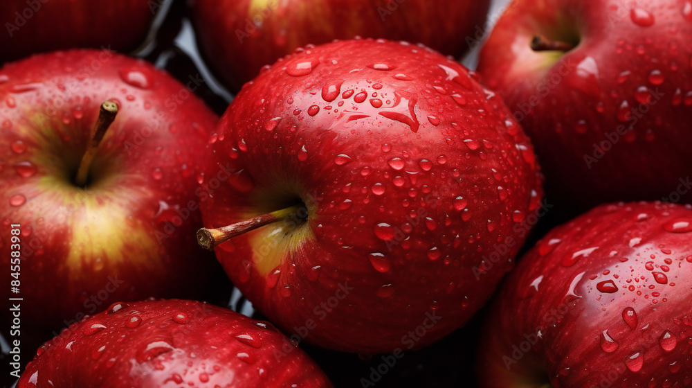 Red apples, closeup shot Red apples, closeup shot