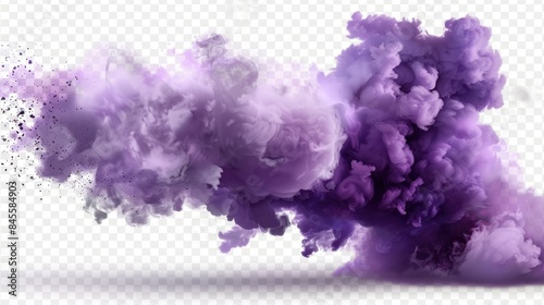 Wallpaper Mural Purple explosion smoke isolated on transparent background AI generated Torontodigital.ca