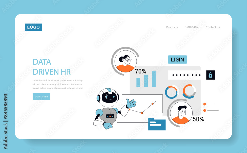 Data-Driven HR concept Vector illustration Data-Driven HR concept Vector illustration