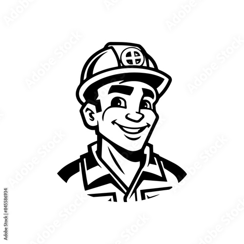 worker engineer with helmet