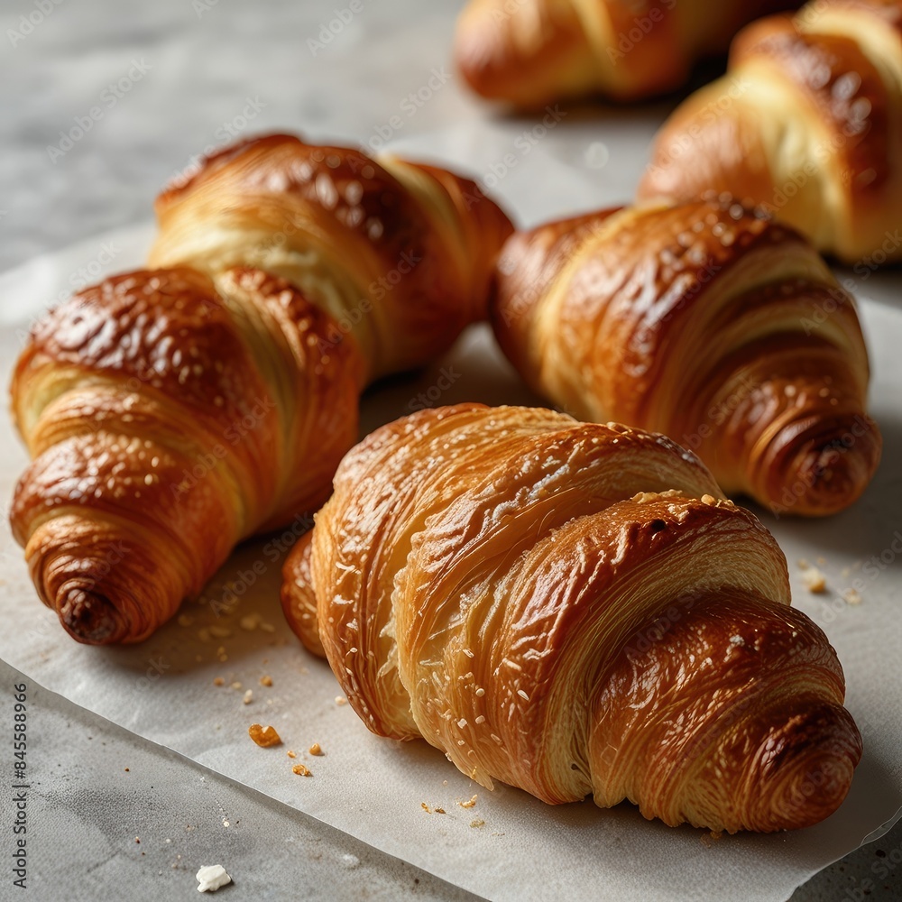 a display of French Croissant a display of French Croissant