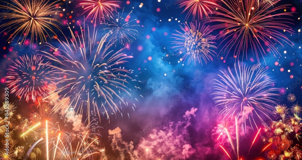 Night Sky Fireworks Display Night Sky Fireworks Display