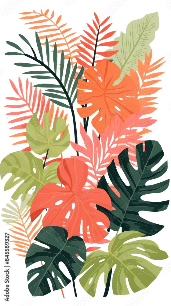 PNG Tropical leaves tropics pattern drawing. PNG Tropical leaves tropics pattern drawing.